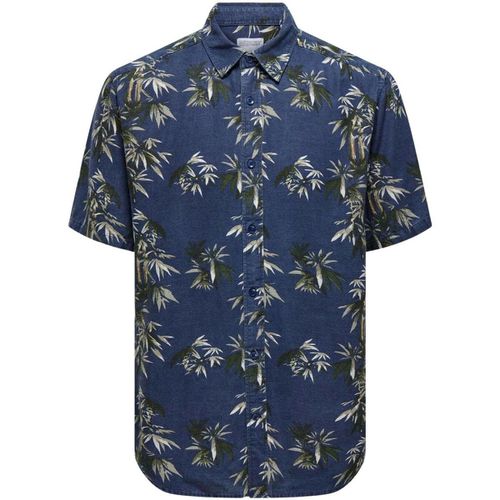 Camicia a maniche corte ONSBOLD REG SS PALM TREE AOP SHIRT - Only & Sons - Modalova