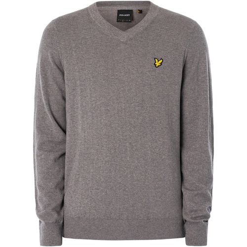 Maglione Maglia In Cotone Merino Con Scollo A V - Lyle & Scott - Modalova