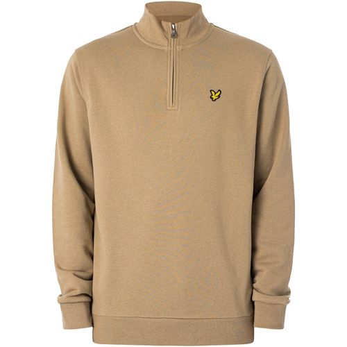 Felpa Felpa con zip a un quarto loopback - Lyle & Scott - Modalova