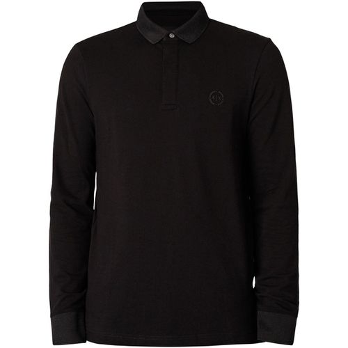 Polo maniche lunghe Polo a maniche lunghe con logo - EAX - Modalova