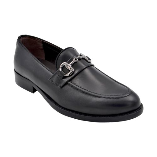 Scarpe Scarpe mocassino uomo elegante morsetto argento vera pelle semi - Malu Shoes - Modalova