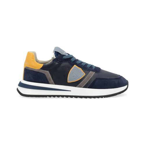 Sneakers Sneaker Tropez 2.1 in pelle blu e gialla - Philippe Model - Modalova