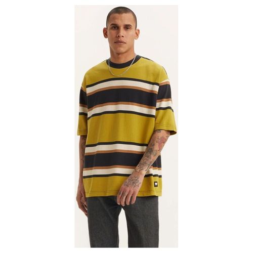 T-shirt & Polo A1005 0024 - SKATE TEE-SULPHUR STRIPE GREEN AND BROWN - Levis - Modalova