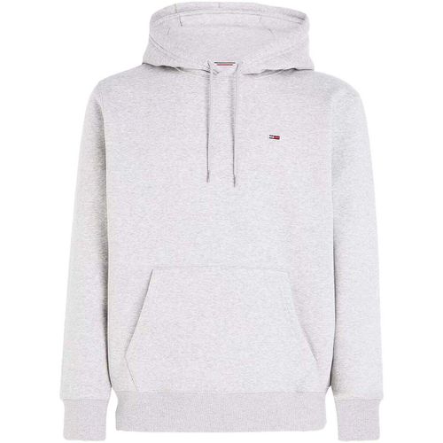 Felpa Fleece Hoodie Light Grey Heather - Tommy Jeans - Modalova