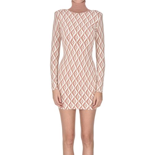 Vestiti Abito in maglia jacquard stampa logo VS000004080AI - Elisabetta Franchi - Modalova