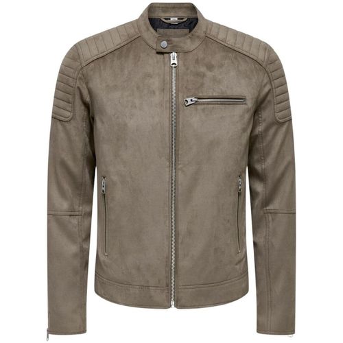 Giubbotto ONSGUS FAUX SUEDE RACER JACKET OTW NOOS - Only & Sons - Modalova