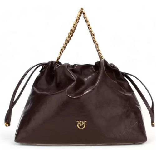 Borsa borsa chain tote bag cioccolato - Pinko - Modalova