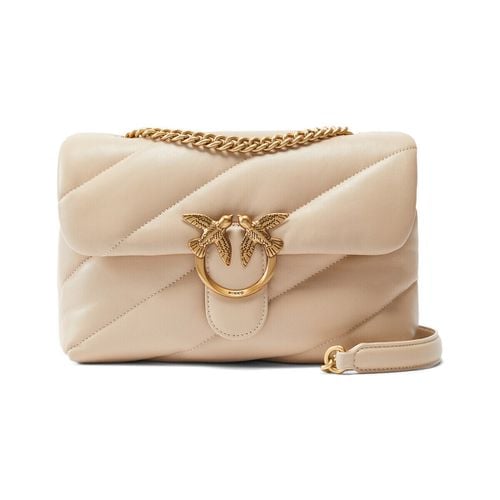 Borsette Borsa Classic Love Bag Puff in nappa beige - Pinko - Modalova