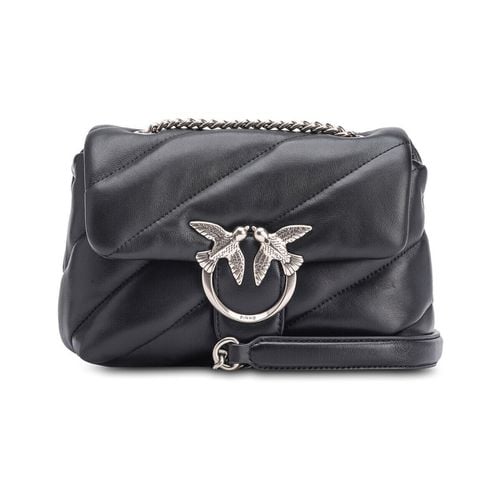 Borsette Borsa Mini Love Puff in nappa nera con dettagli - Pinko - Modalova