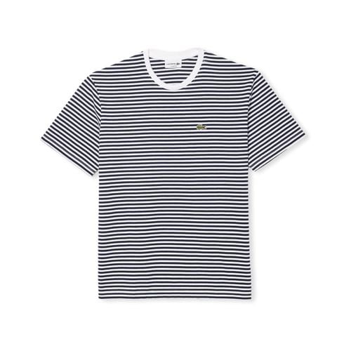 T-shirt & Polo T-Shirt Heavy Cotton Striped - Blanc/Bleu Marine - Lacoste - Modalova