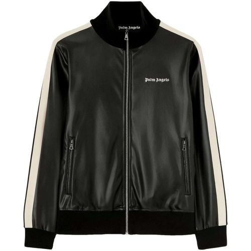 Giacca LEATHER EFFECT TRACK JACKET - Palm Angels - Modalova