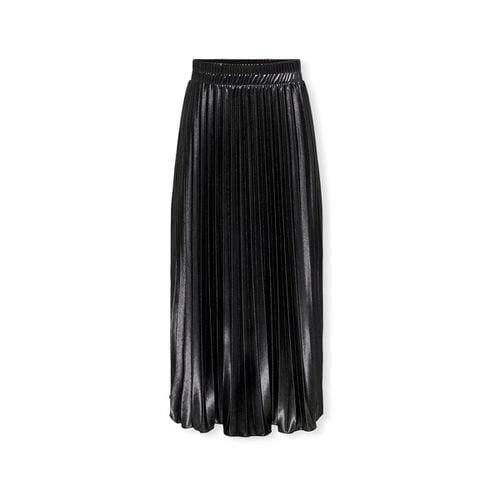 Gonna Lyon Pleated Shine Skirt - Black - Only - Modalova