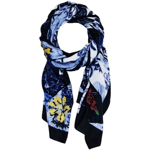 Sciarpa FOU_DENIM FLOWERS RECTANGL 24WAWA12 - Desigual - Modalova