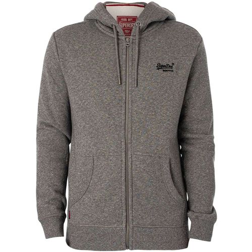 Felpa Felpa Con Cappuccio E Zip Con Logo Essenziale - Superdry - Modalova