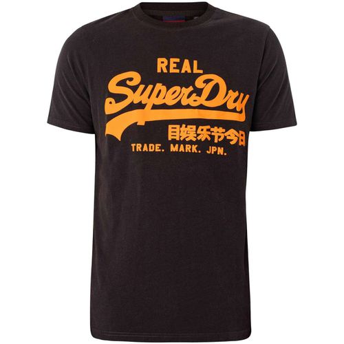 T-shirt T-shirt con grafica logo vintage al neon - Superdry - Modalova