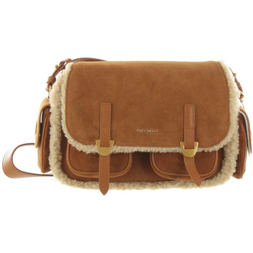 Borsa a tracolla campus in suede ed eco shearling - Coccinelle - Modalova