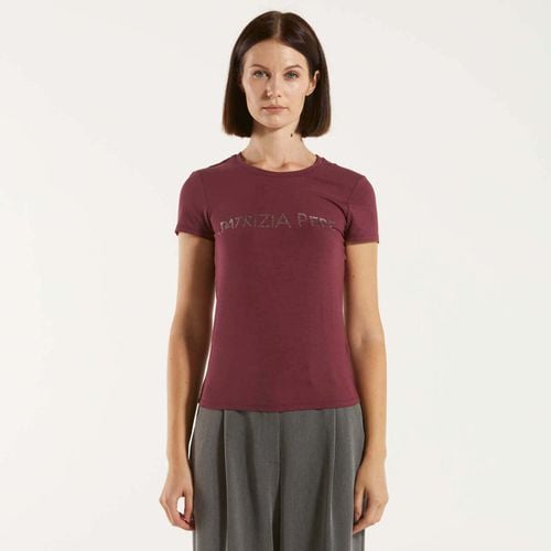 T-shirt t-shirt bordeaux logata - Patrizia pepe - Modalova