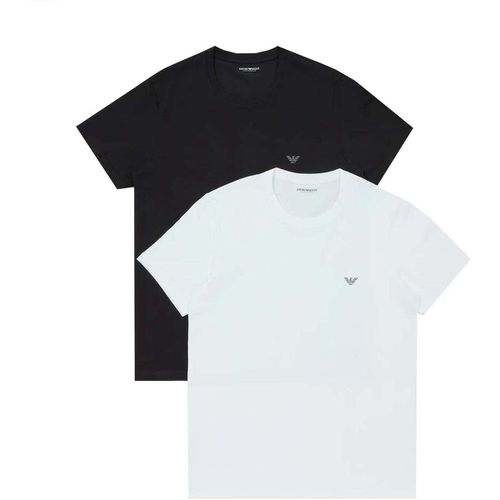 T-shirt & Polo Lounge 2 Pack Crew T-Shirts White/Black - Emporio armani - Modalova