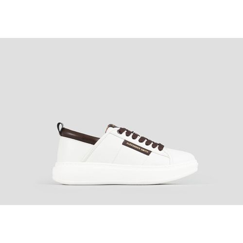 Sneakers ECO-WEMBLEY MAN WHITE DARK COGNAC - Alexander Smith - Modalova