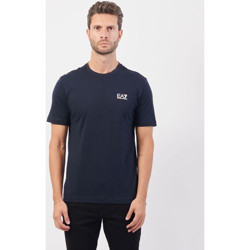 T-shirt & Polo T-shirt girocollo in cotone con logo - Emporio Armani EA7 - Modalova