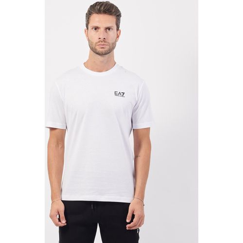 T-shirt & Polo T-shirt girocollo in cotone con logo - Emporio Armani EA7 - Modalova