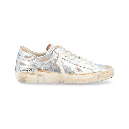 Sneakers Sneaker Paris X in pelle argento effetto - Philippe Model - Modalova