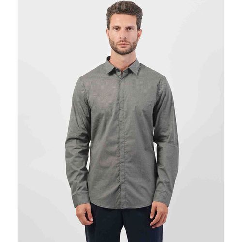 Camicia a maniche lunghe Camicia AX slim fit in popeline di cotone stretch - EAX - Modalova