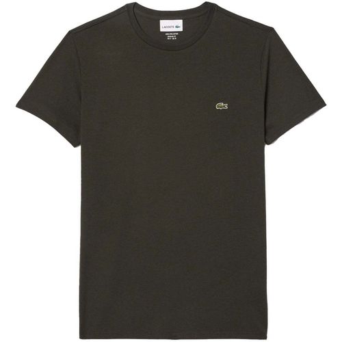 T-shirt & Polo Cotton Pima Crew Neck T-Shirt Dark Khaki Green - Lacoste - Modalova