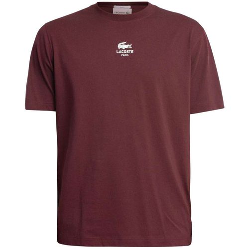 T-shirt T-shirt in cotone con stampa della firma - Lacoste - Modalova