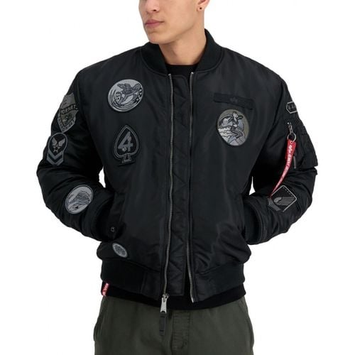 Giubbotto Bomber Ma-1 Patch BlackBlack - Alpha - Modalova