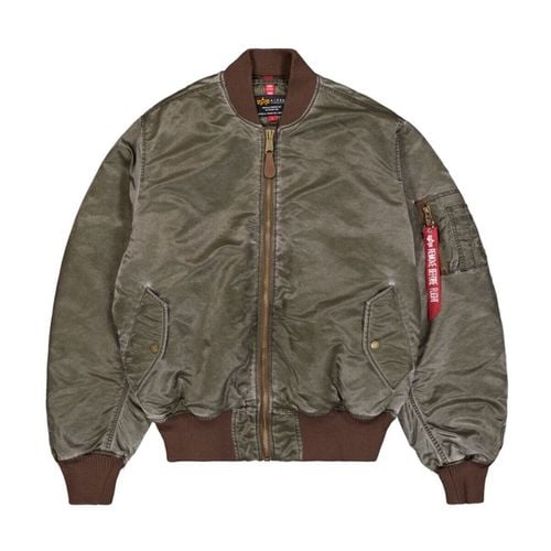 Giubbotto Bomber MA-1 Vintage Mud Olive - Alpha - Modalova