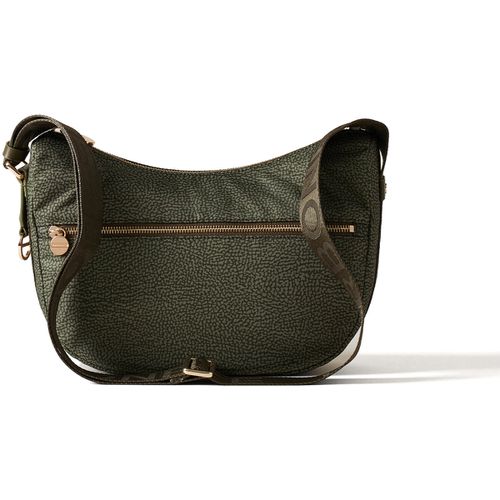 Borsa a tracolla Borsa a tracolla Luna Hobo small in tessuto Op militare - Borbonese - Modalova