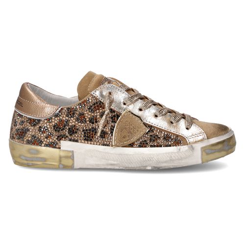 Sneakers Sneaker donna PRSX low gold leopardata - Philippe Model - Modalova