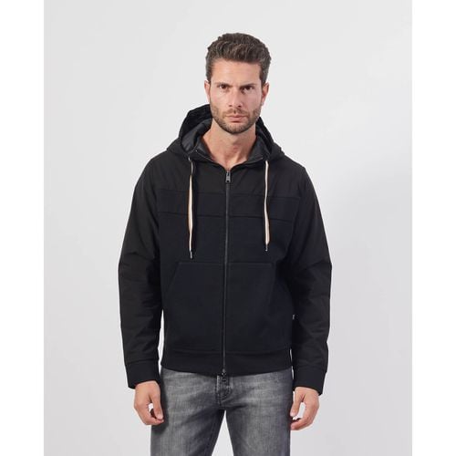 Felpa Felpa uomo di fullzip nera con cappuccio - Boss - Modalova