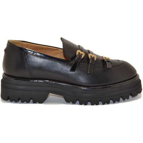 Sneakers GIO PIU MOCASSINO IN PELLE CON FIBIE MIA-01 COMBI BLACK - Gio + - Modalova