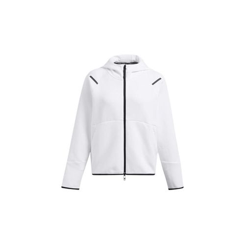 Felpa Maglia Unstoppable Fleece Full-Zip Donna White/Black - Under armour - Modalova