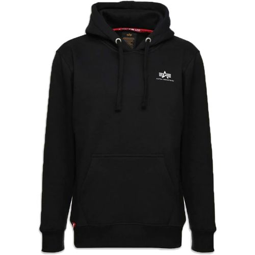 Polo maniche lunghe uomo felpa con cappuccio 196318 03 BASIC HOODY SMALL LOGO - Alpha - Modalova