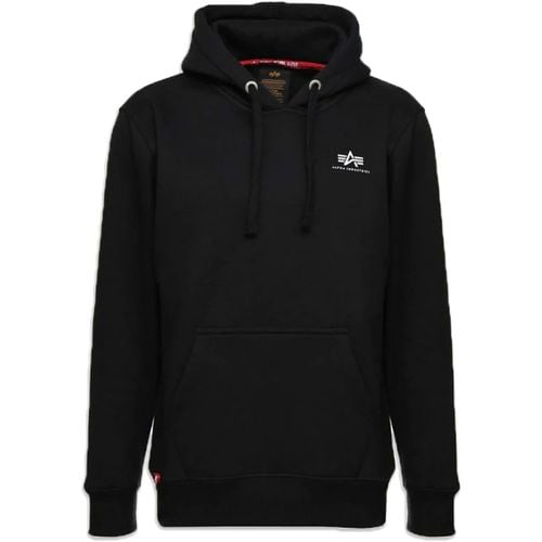 Polo maniche lunghe uomo felpa con cappuccio 196318 03 BASIC HOODY SMALL LOGO - Alpha - Modalova