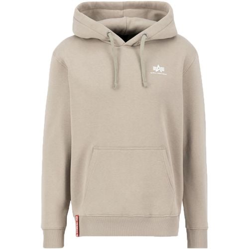 Polo maniche lunghe uomo felpa con cappuccio 196318 679 BASIC HOODY SMALL LOGO - Alpha - Modalova