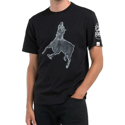 T-shirt & Polo T-Shirt Con Stampa Regular Fit Black - Replay - Modalova