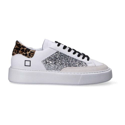 Sneakers basse D.A.T.E. sneaker sfera pop bianca leopard - Date - Modalova