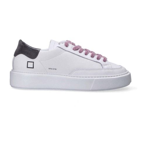 Sneakers basse D.A.T.E. sneaker sfera stripe bianca grigia - Date - Modalova