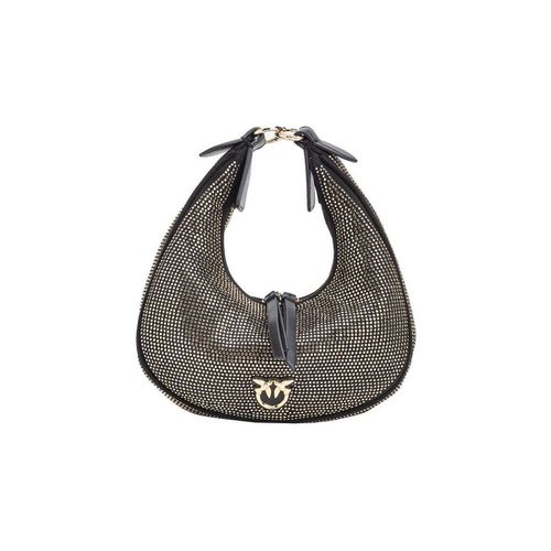 Borsetta elegante BRIOCHE HOBO MINI MICROFIBRA+STRASS - Pinko - Modalova