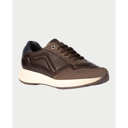 Sneakers Sneakers uomo in pelle e camoscio - Exton - Modalova