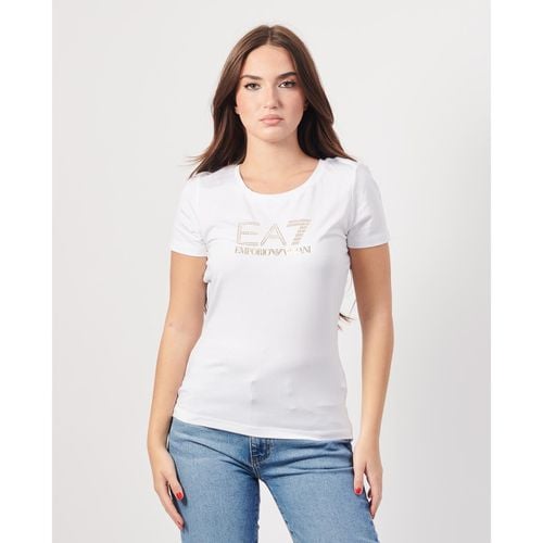 T-shirt & Polo T-shirt donna in cotone con logo - Emporio Armani EA7 - Modalova