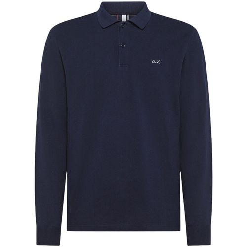 Polo maniche lunghe POLO CONTRAST FABRIC ELBOW EL. LS - Sun68 - Modalova