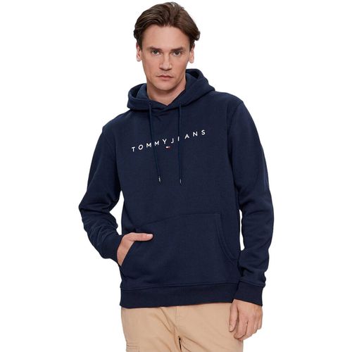 Felpa TJM REG LINEAR LOGO HOODIE EXT - Tommy Jeans - Modalova