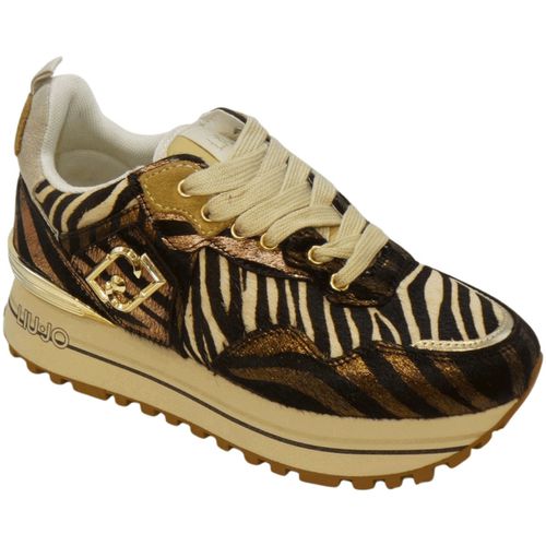 Sneakers basse PLATFORM PELLE LAMINATA PONY ANIMALIER / MAXI WONDER 01 - Liu jo - Modalova