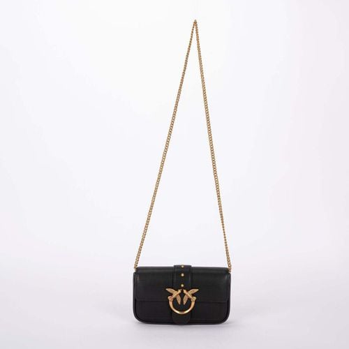 Borsa a tracolla pocket love bag one simply nera logo oro - Pinko - Modalova