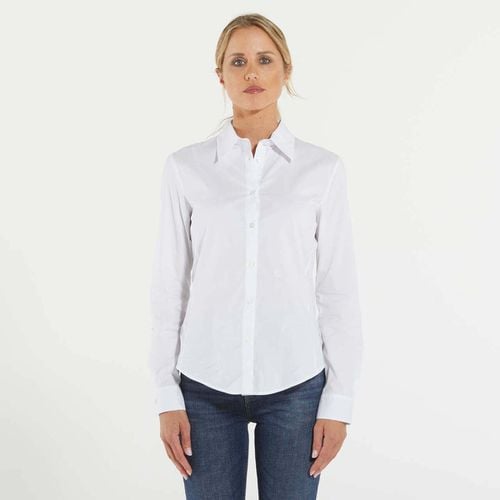 Camicia camicia slim in popeline stetch con ricamo - Pinko - Modalova